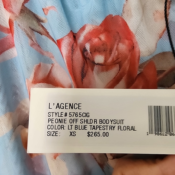 L'AGENCE Peonie Off Shoulder Thong Bodysuit - Picture 10 of 10